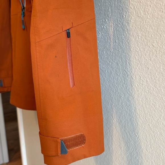 Stio Women's Environ XT Burnt Orange Hooded Shell Jacket Anorak size small - Picture 5 of 9